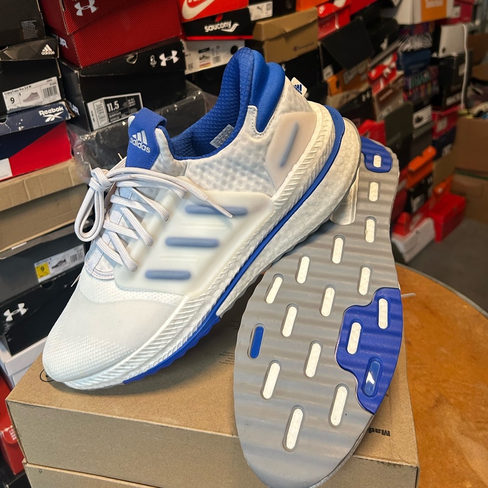 adidas X_PLRBOOST Dash Grey Royal Blue C... IG8498 Men’s Shoes Sz 14 New No Box